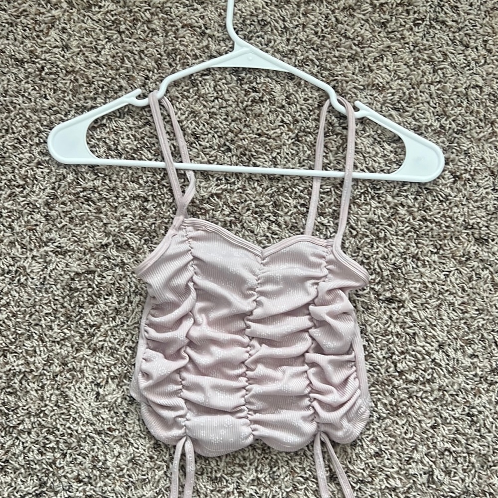 Pink boohoo tank
